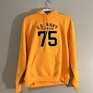 NWOT Yellow and blue Champion 'US NAVY' hoodie size medium